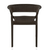 Nilkamal Club Plastic Arm Chair (Season Rust Brown) – Back View