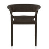 Nilkamal Club Chairs and Mystique Glass Top Coffee Table Plastic Outdoor Set (Season Rust Brown)