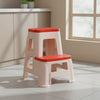 Nilkamal Step Stool 31 (Basket Beach /  Coral Red)