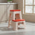 Nilkamal Step Stool 31 (Basket Beach /  Coral Red)