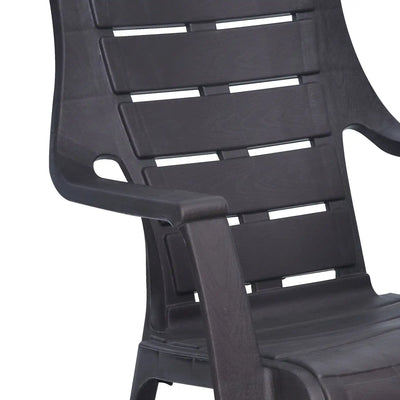 Nilkamal Sunday Plastic Arm Chair (Weather Brown)