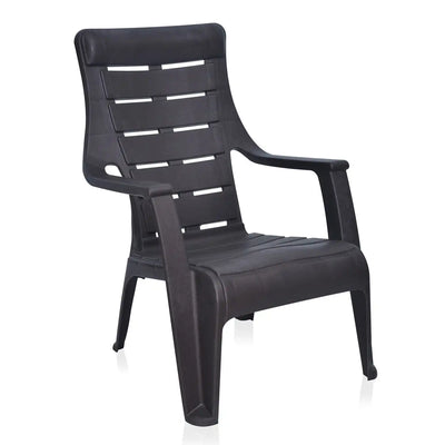 Nilkamal Sunday Plastic Arm Chair (Weather Brown)