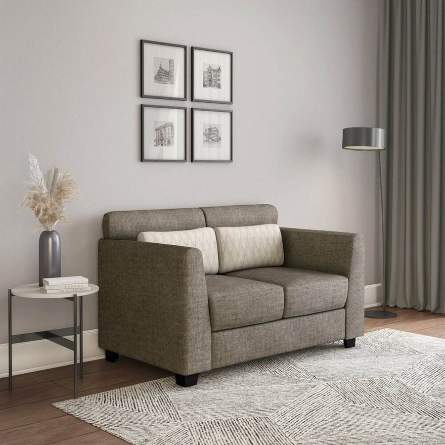 Nilkamal Svelte Plus 2 Seater Sofa with Cushion (Dark Brown)