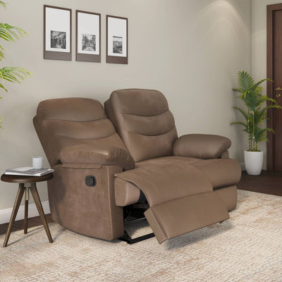 Nilkamal Skelton 2 Seater Manual Recliner (Velvet Brown)