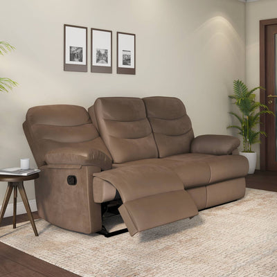 Nilkamal Skelton 3 Seater Manual Recliner (Velvet Brown)