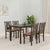 Nilkamal Tansy 4 Seater Dining Set (Antique Cherry)