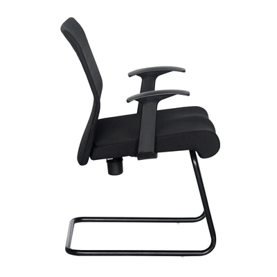 Nilkamal Thames Visitor Fabric Chair (Black)