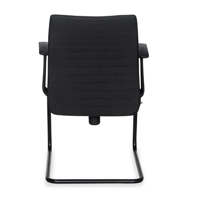 Nilkamal Thames Visitor Fabric Chair (Black)