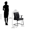 Nilkamal Thames Visitor Fabric Chair (Black)
