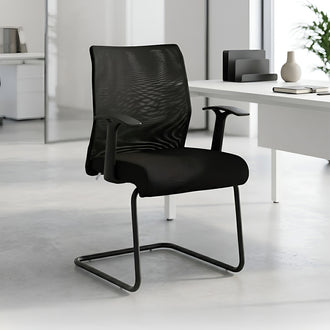 Nilkamal Thames Visitor Mesh Chair (Black)