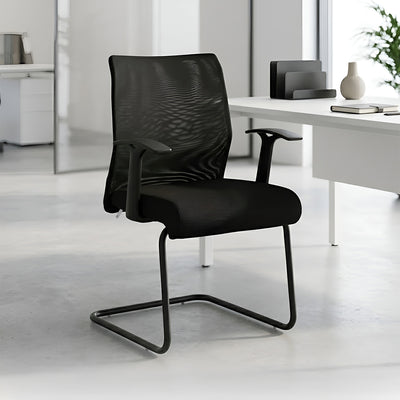 Nilkamal Thames Visitor Mesh Chair (Black)