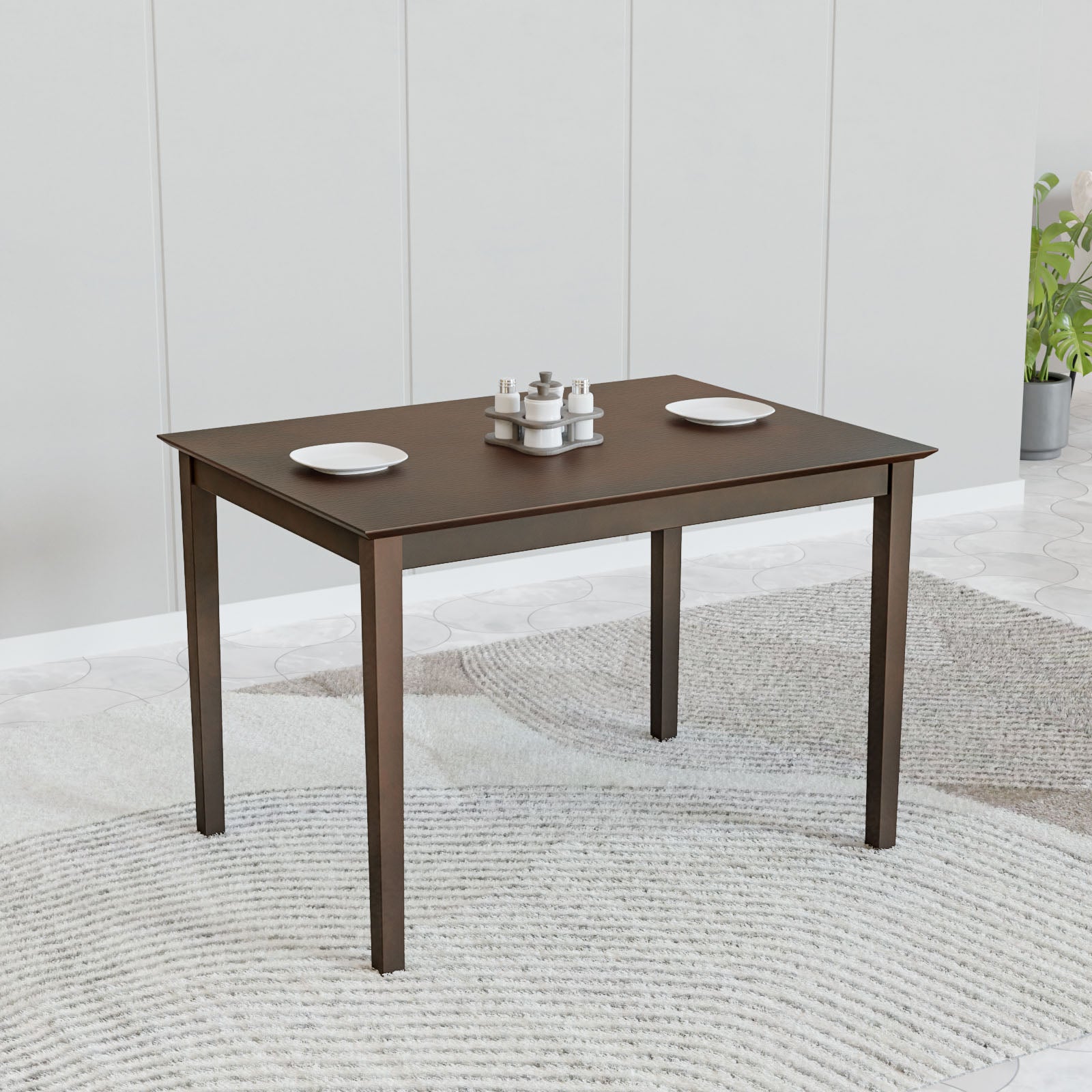Nilkamal Tivoli 4 Seater Dining Table (Brown)