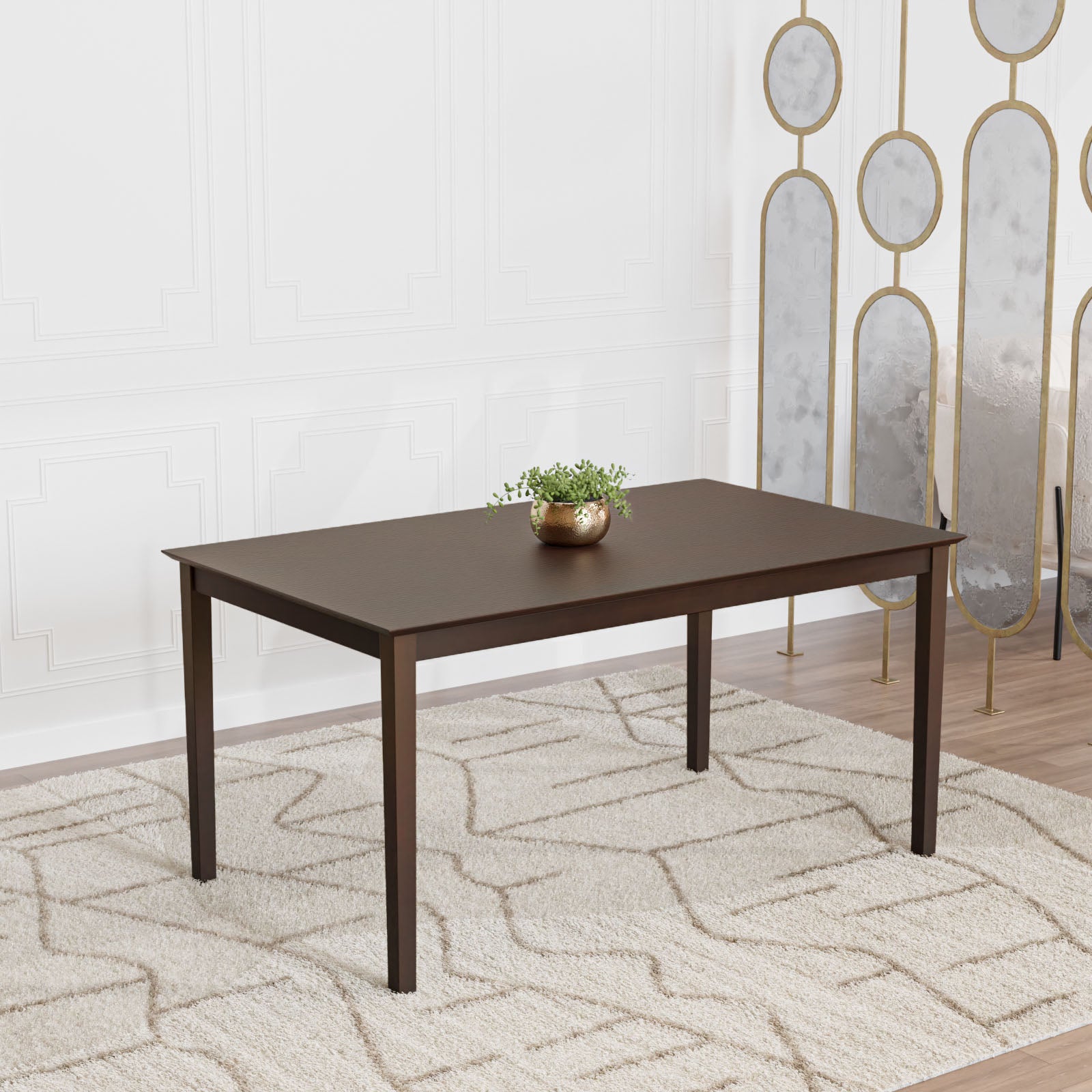 Nilkamal Tivoli 6 Seater Dining Table (Brown)