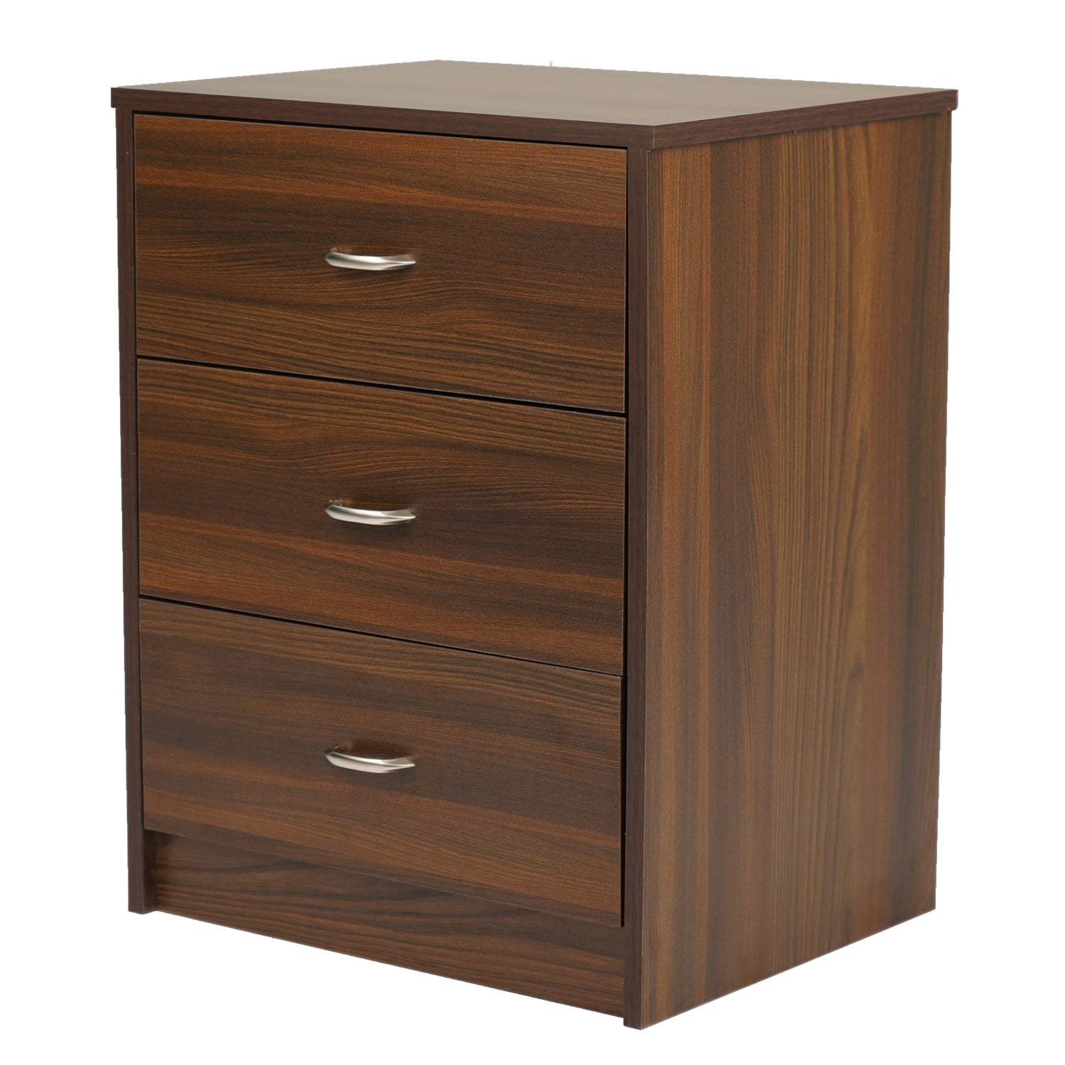 Nilkamal Torrie Engineered Wood Nightstand (Classic Walnut)
