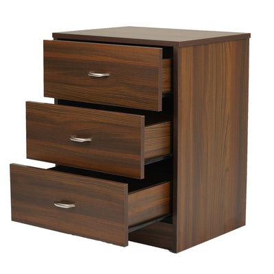 Nilkamal Torrie Engineered Wood Nightstand (Classic Walnut)