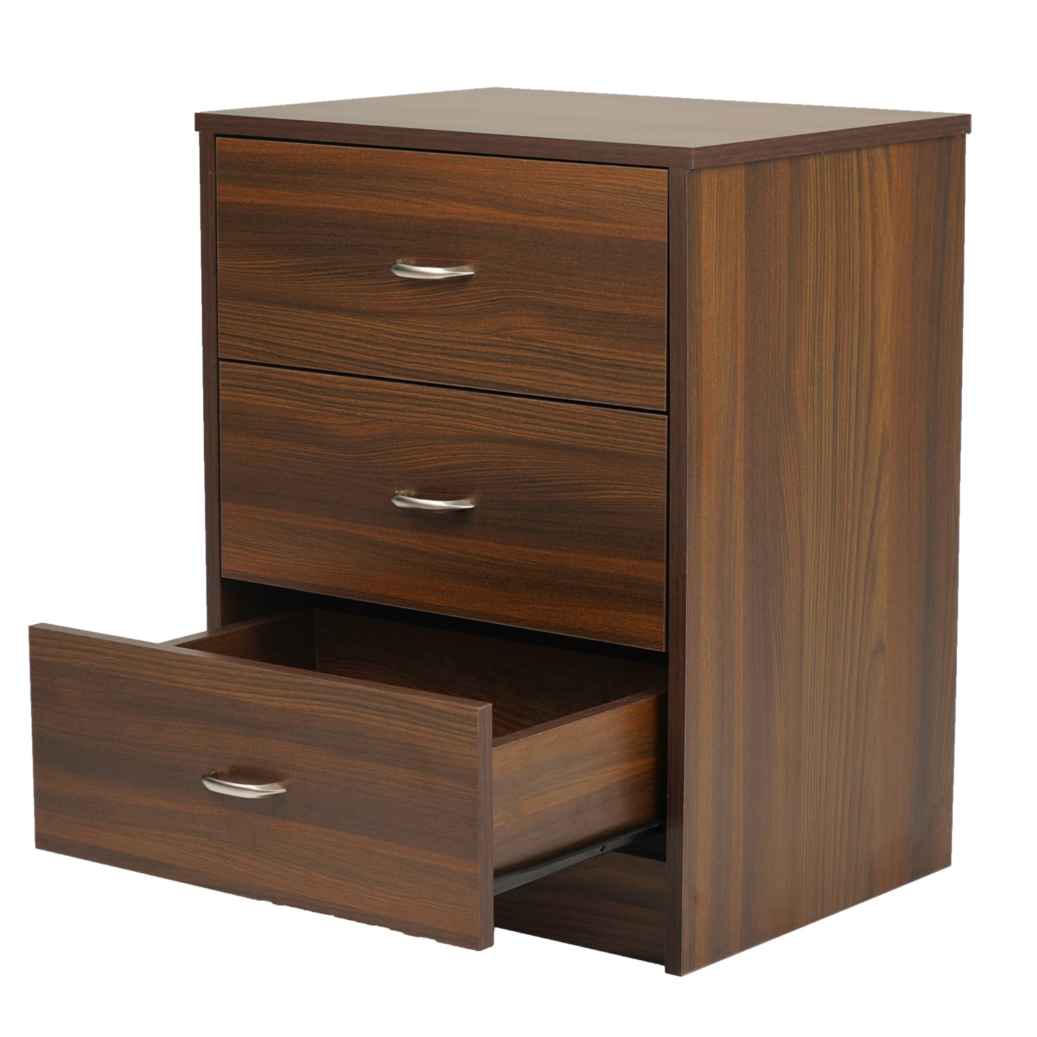 Nilkamal Torrie Engineered Wood Nightstand (Classic Walnut)