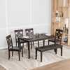Nilkamal Tivoli 6 Seater Dining Set with Bench (Brown)