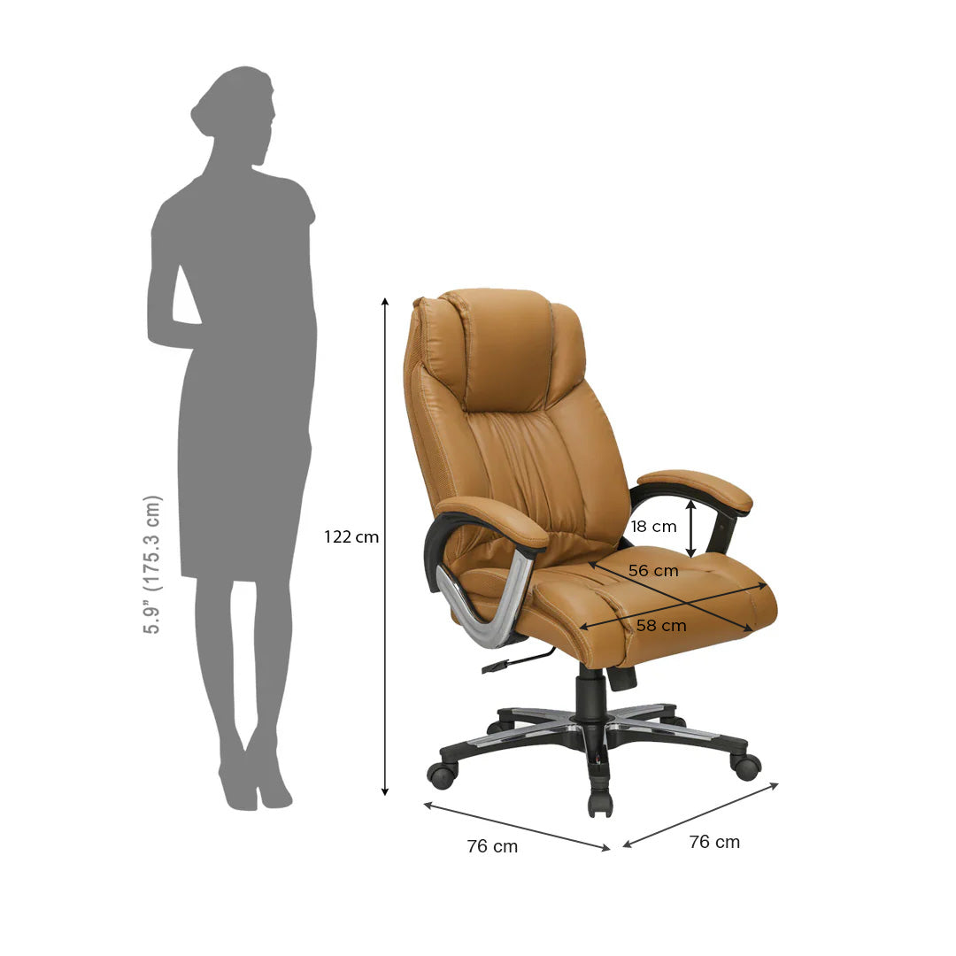Nilkamal Trenvi High Back Office Chair (Tan)