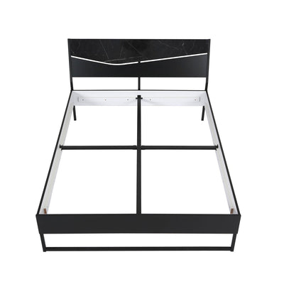 Nilkamal Urbenia Engineered Wood Without Storage King Bed (Black)