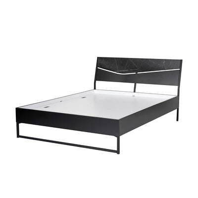 Nilkamal Urbenia Engineered Wood Without Storage King Bed (Black)