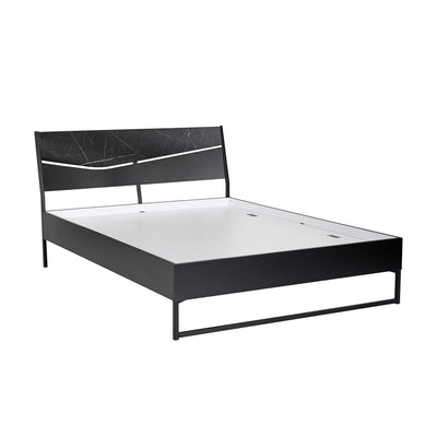 Nilkamal Urbenia Engineered Wood Without Storage King Bed (Black)
