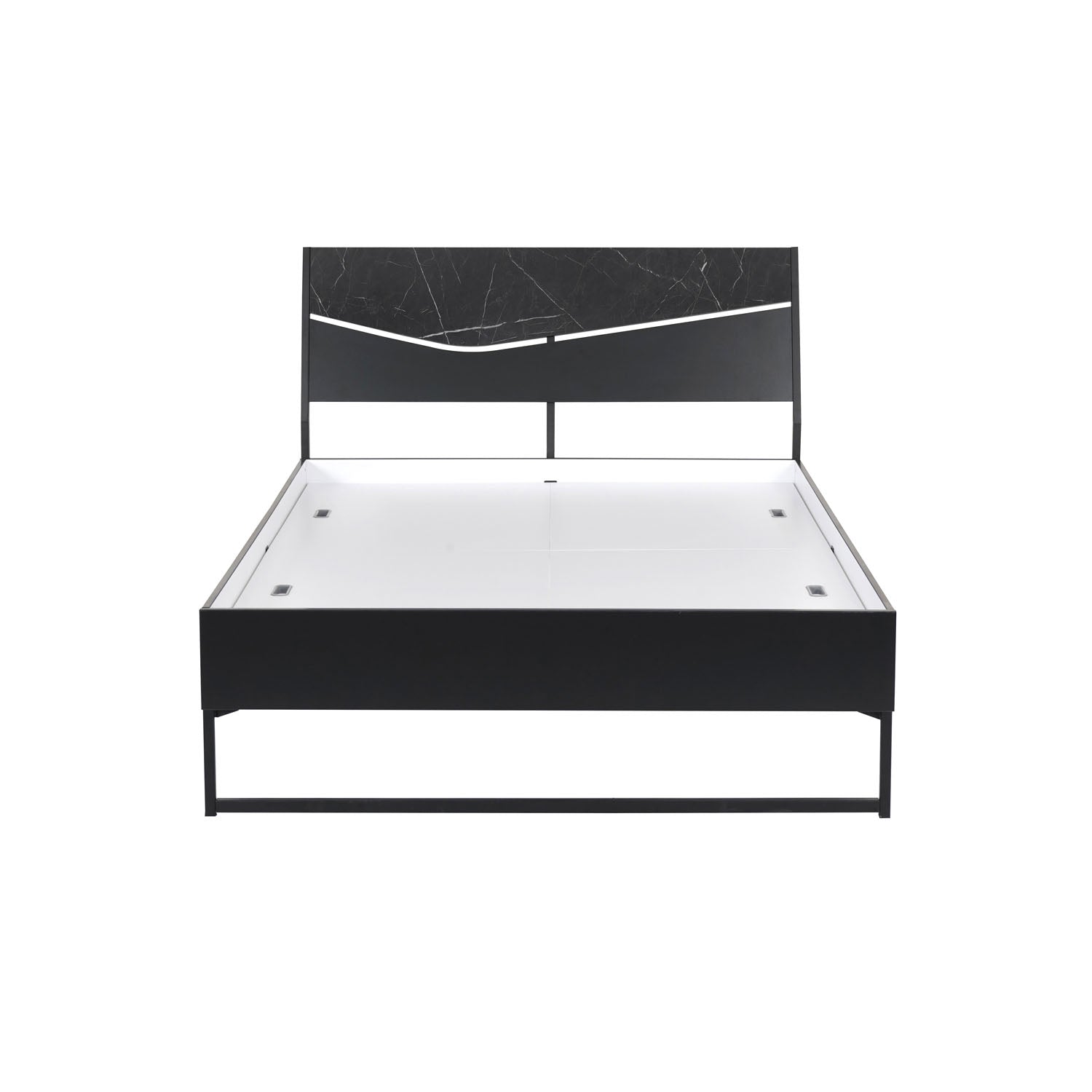 Nilkamal Urbenia Engineered Wood Without Storage Queen Bed (Black)