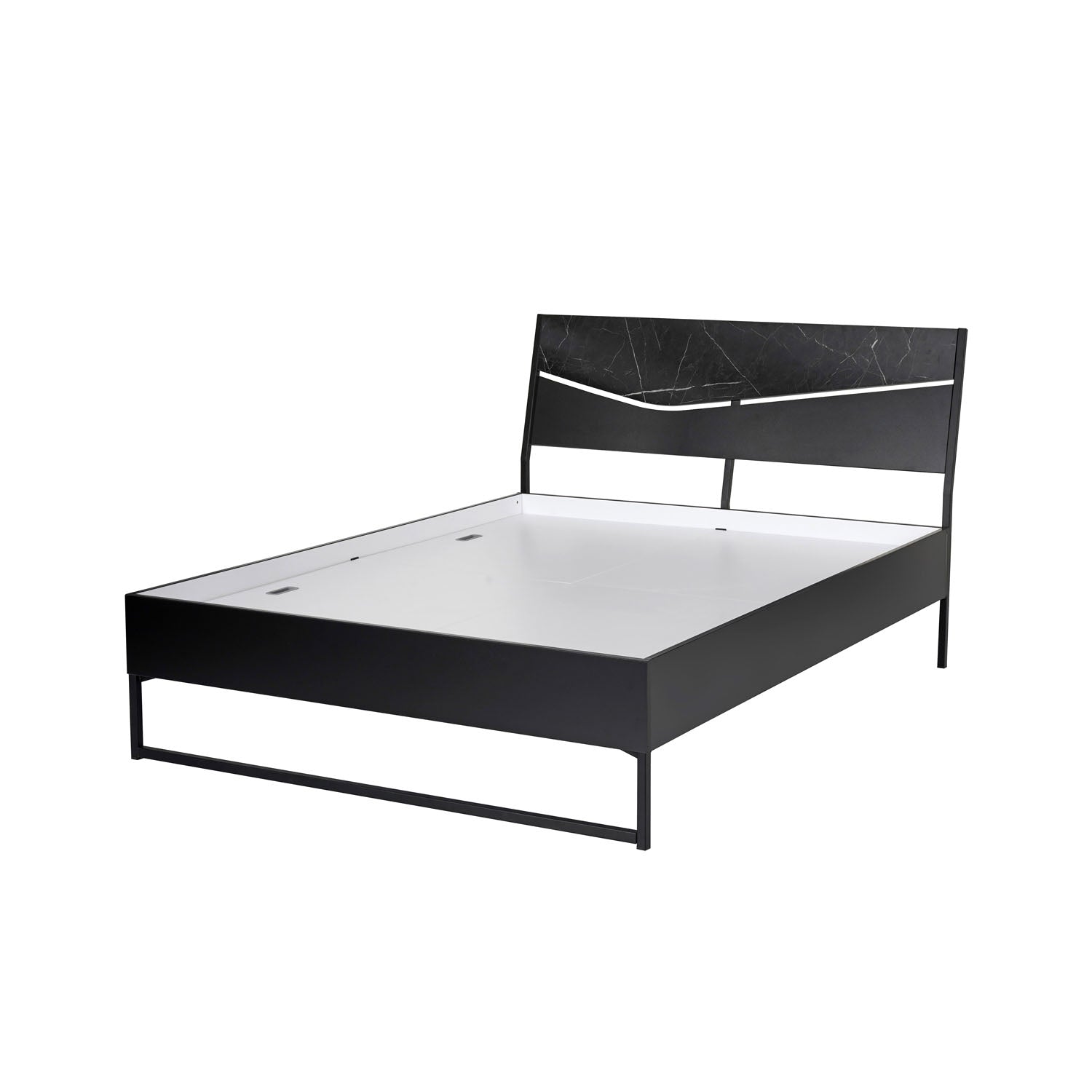 Nilkamal Urbenia Engineered Wood Without Storage Queen Bed (Black)