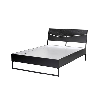 Nilkamal Urbenia Engineered Wood Without Storage Queen Bed (Black)