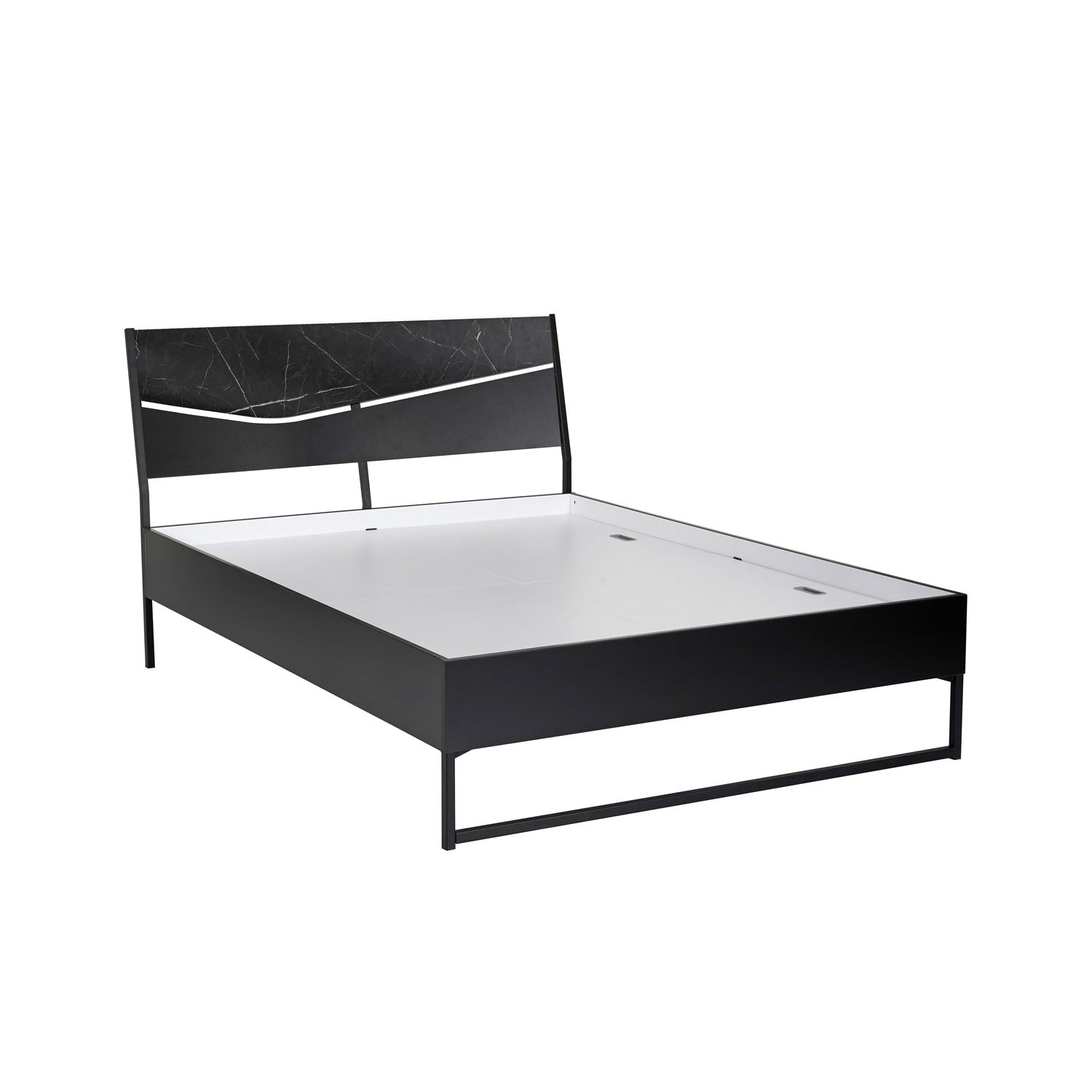 Nilkamal Urbenia Engineered Wood Without Storage Queen Bed (Black)