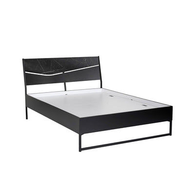 Nilkamal Urbenia Engineered Wood Without Storage Queen Bed (Black)