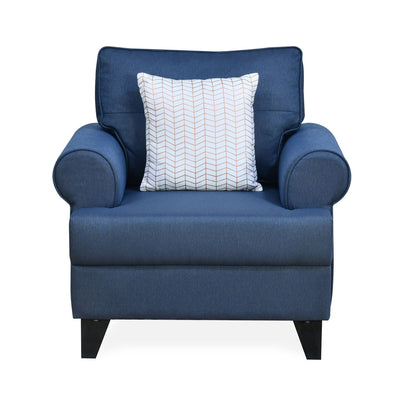 Nilkamal Velma 1 Seater Fabric Sofa with Cushion (Blue)