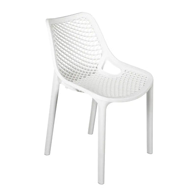 Nilkamal Vento Chair (Milky White) - Slight Side View 2