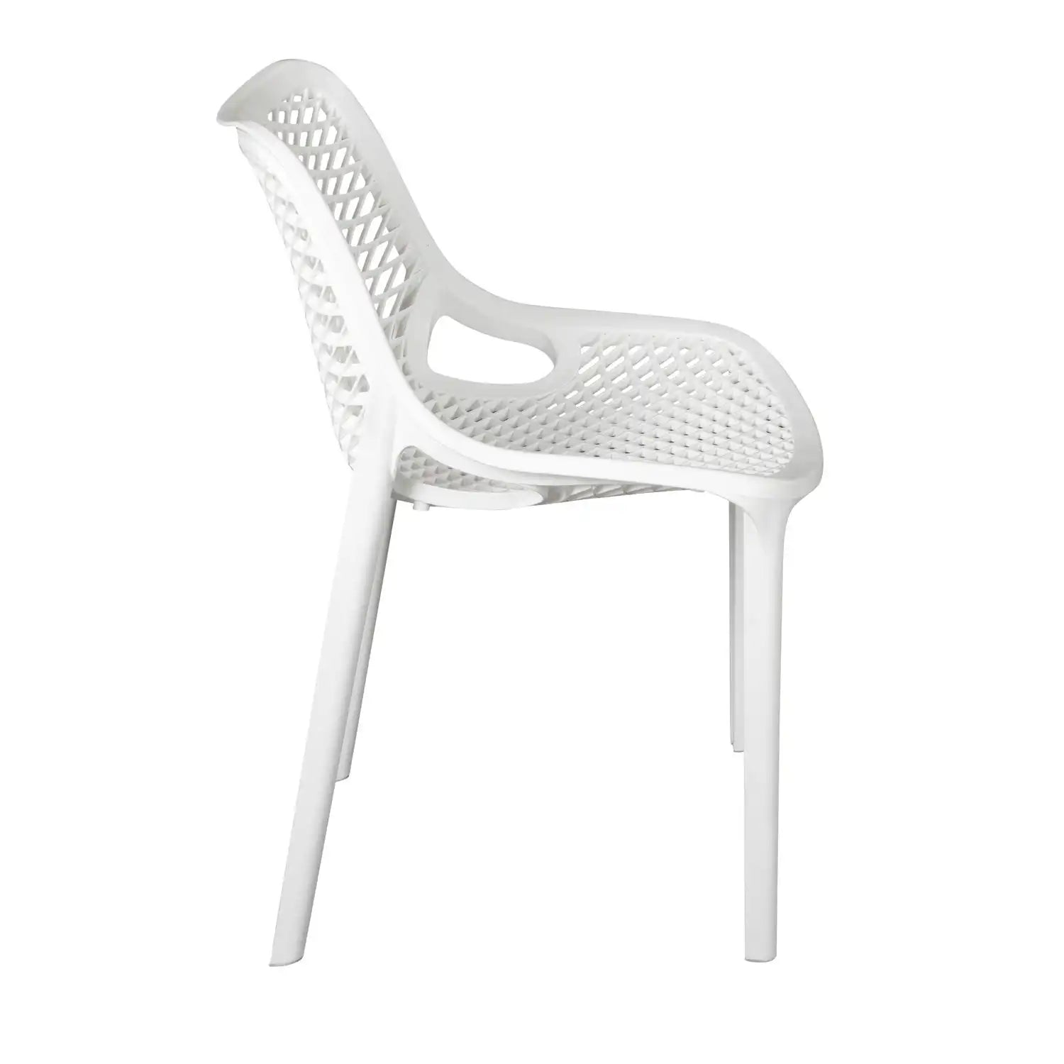 Nilkamal Vento Chair (Milky White) - Side View
