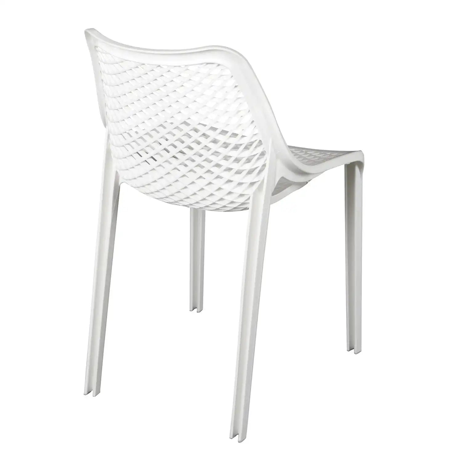 Nilkamal Vento Chair (Milky White) - Slight Back View