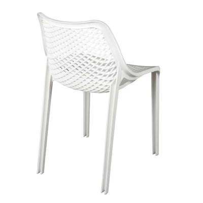 Nilkamal Vento Chair (Milky White) - Slight Back View