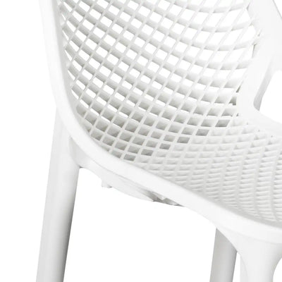 Nilkamal Vento Chair (Milky White) - Close Up View
