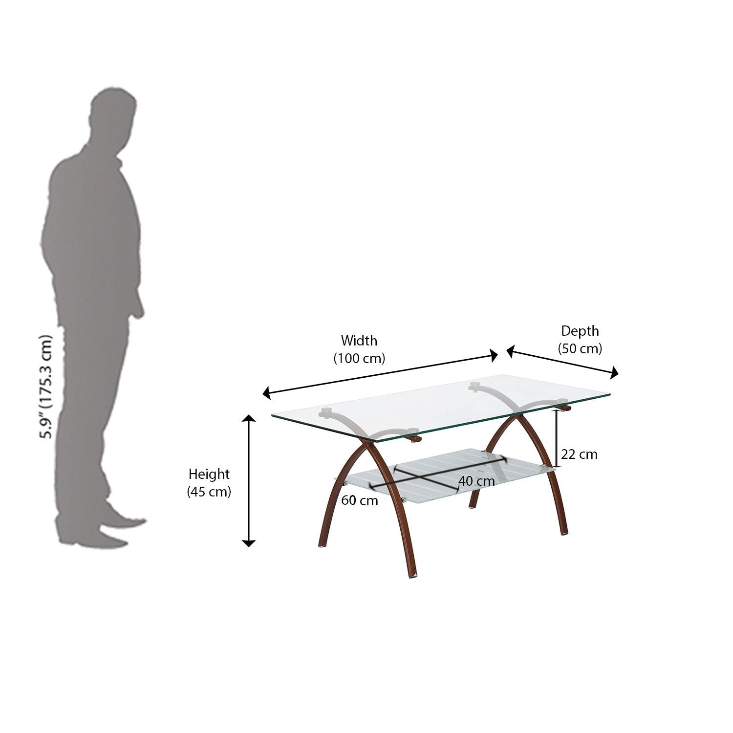 Nilkamal Vinton Center Table (Brown)