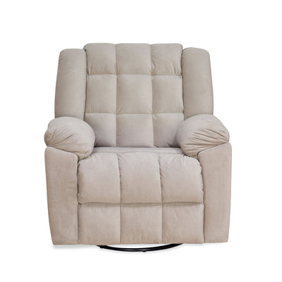 Nilkamal Vivo 1 Seater Fabric Manual Rocker & Swivel Recliner (Beige)