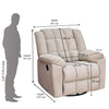 Nilkamal Vivo 1 Seater Fabric Manual Rocker & Swivel Recliner (Beige)