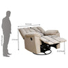 Nilkamal Vivo 1 Seater Fabric Manual Rocker & Swivel Recliner (Beige)