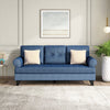 Nilkamal Velma 3 Seater Fabric Sofa with Cushion (Blue)