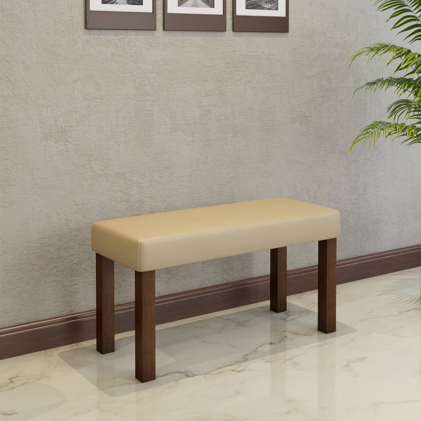 Nilkamal Venice 4 Seater Dining Bench (Dirty Oak)