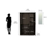 Nilkamal Willy 3 Door Wardrobe with Mirror (New Wenge) - Size In Centimeter