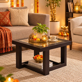 Nilkamal Winny Glass Top Center Table