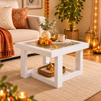 Nilkamal Winny Glass Top Center Table
