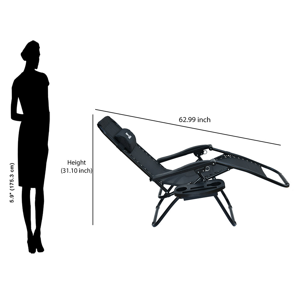 Nilkamal Wayne Foldable Easy Chair (Black)