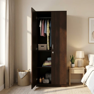 Nilkamal Willy 2 Door without Mirror Wardrobe (New Wenge)