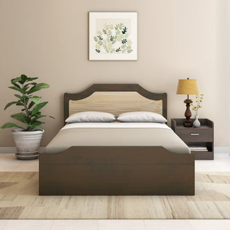 Nilkamal Willy Double Bed without Storage (Wenge & Sonoma Oak)