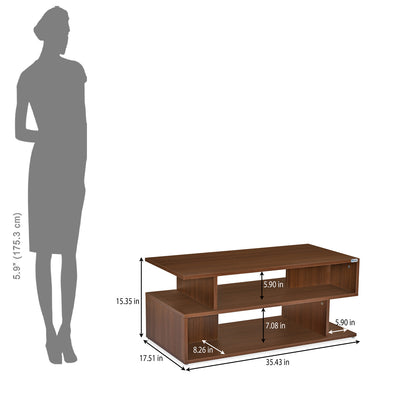Nilkamal Brace Center Table (Classic Walnut)