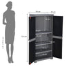 Nilkamal Freedom (FMM) Wave Plastic Storage Cabinet (Haze Grey & Charcoal Grey)